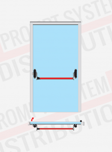Manere antipanica pentru usi 1 canat fara maner exterior kit complet
