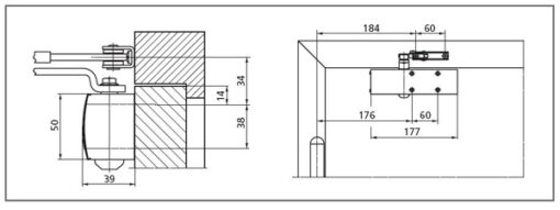 Amortizor usa GEZE TS 1500 brat cu blocare - imagine 2