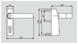 Maner exterior bara antipanica DORMA