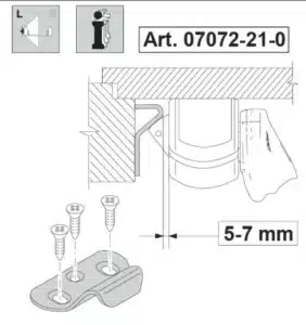Piesa inchidere laterala si superioara CISA