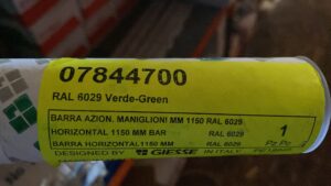 Bara antipanica orizontala verde GIESSE