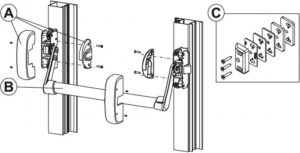 Mecanism antipanica GIESSE inchidere 1 punct