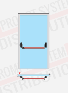 Kit bara antipanica CISA ALPHA pentru usi 1 canat inchidere 1 punct fara maner exterior cu cheie