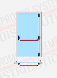 Kit Bară Antipanică CISA ALPHA canat secundar usi aluminiu si metalice