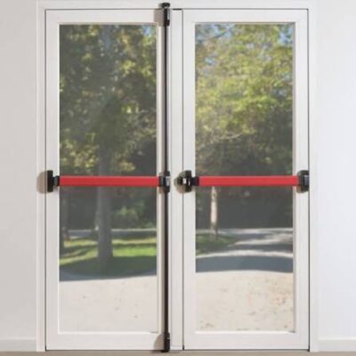 Manere antipanica PUSH BAR CISA ALPHA usi 2 canate inchidere 3 puncte cu maner exterior cu cheie