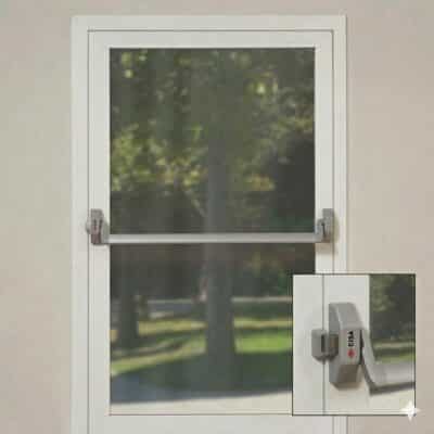 Kit bara antipanica CISA ALPHA GRI pentru usi 1 canat inchidere 1 punct cu maner exterior cu cheie