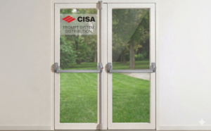 KIT bara antipanica CISA Alpha gri usi 2 canate inchidere 3 puncte cu maner exterior